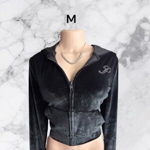 Victoria's Secret PINK Black Velvet Hoodie